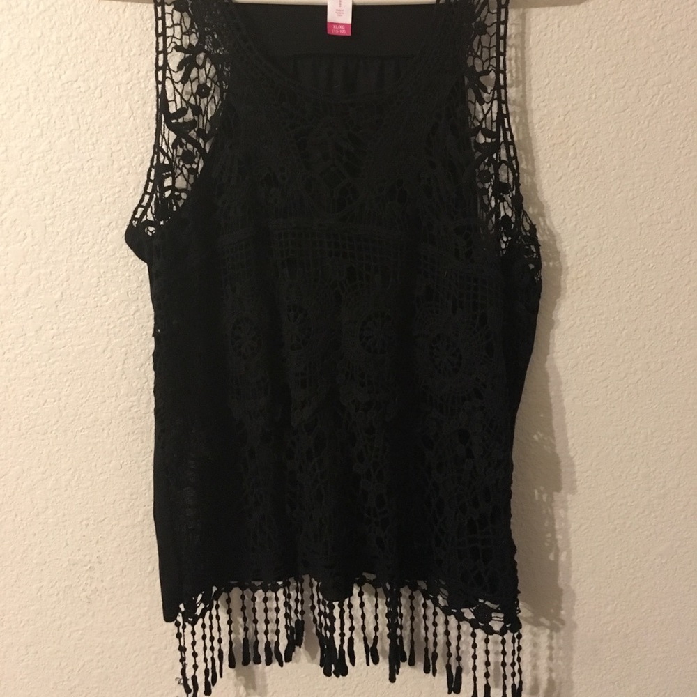 Black tank top